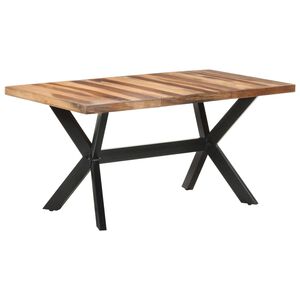 vidaXL Jed&aacute;lensk&yacute; st&ocirc;l 160x80x75 cm, dreven&yacute; mas&iacute;v s medov&yacute;m n&aacute;terom