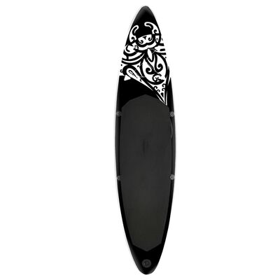 vidaXL Nafukovací Stand Up Paddleboard 366x76x15 cm čierny