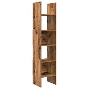 vidaXL Knižnica 5 &uacute;rovn&iacute; 40 x 35 x 180 cm Kompozitn&eacute; drevo Star&eacute; drevo