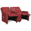 vidaXL 2-miestne sklápacie masážne kreslo, vínovo červené, umelá koža