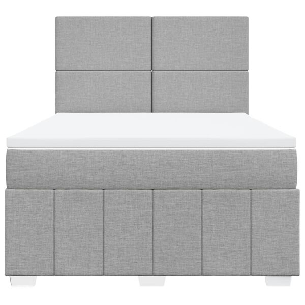 vidaXL Boxspring posteľ s matracom svetlosiv&aacute; 100x200 cm l&aacute;tka