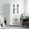 vidaXL Vysok&aacute; skrinka biela 69,5x34x180 cm spracovan&eacute; drevo