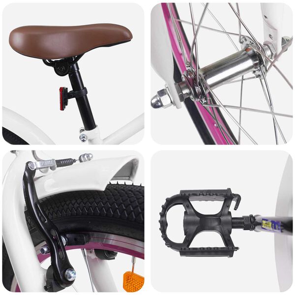 vidaXL Detsk&eacute; Kolo 18 Palcov pre deti od 5 do 7 rokov Biela