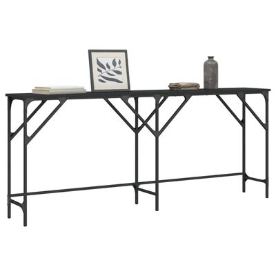 vidaXL Konzolový stolík čierny 180x29x75 cm kompozitné drevo