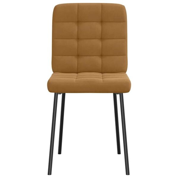 vidaXL Jedálenské stoličky 2 ks hnedé zamatové