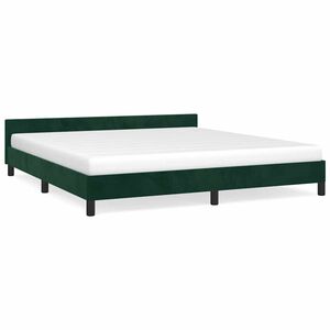 vidaXL Posteľ bez matraca tmavozelen&yacute; 160x200 cm zamat