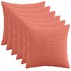 vidaXL Poťah na podložku 6 pcs HEERLEN Červenooranžov&aacute; 30 x 30 cm