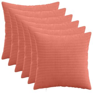 vidaXL Poťah na podložku 6 pcs HEERLEN Červenooranžov&aacute; 30 x 30 cm