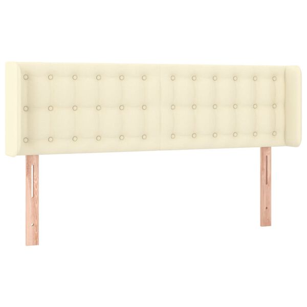 vidaXL Čelo postele so z&aacute;hybmi kr&eacute;mov&yacute; 147x16x78/88 cm umel&aacute; koža