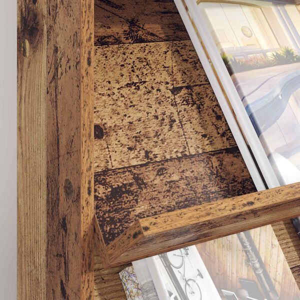 vidaXL Reg&aacute;l na časopisy Star&eacute; drevo 70 x 41 x 96 cm Kompozitn&eacute; drevo