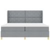 vidaXL Boxspring posteľ s matracom tmavo&scaron;ed&aacute; 90x190 cm Svetlosiv&aacute;