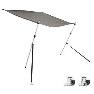 vidaXL Tieniaci nadstavec v tvare T antracitov&yacute; 174x205x(115-194) cm