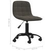 vidaXL Otočn&aacute; kancel&aacute;rska stolička tmavosiv&aacute; zamatov&aacute;
