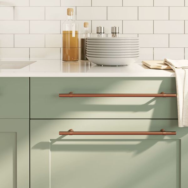 vidaXL Rukov&auml;te na skrinku 10 ks bronzov&eacute; 320 mm nehrdzavej&uacute;ca oceľ