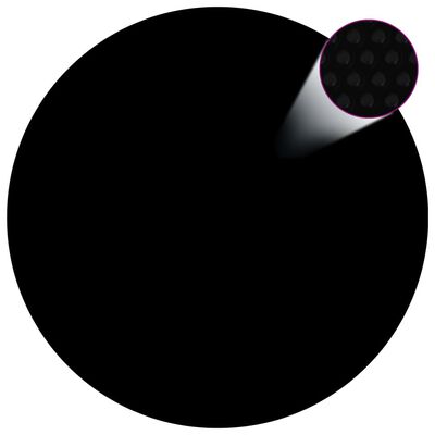 vidaXL Bazénová plachta, čierna 356 cm, PE