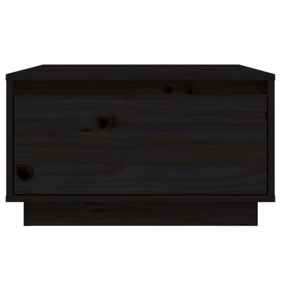 vidaXL Konferenčný stolík čierny 55x56x32 cm borovicový masív