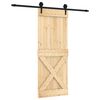 vidaXL Posuvn&eacute; dvere Pr&iacute;rodn&aacute; a čierna 80 x 210 cm