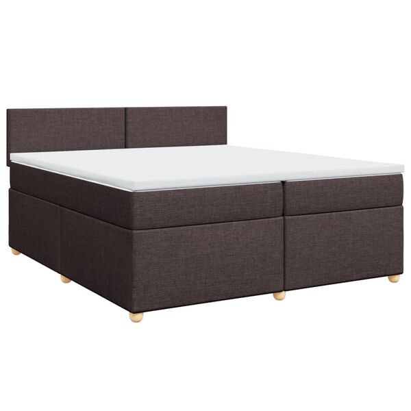 vidaXL Boxspring posteľ s matracom tmavohned&aacute; 200x200 cm l&aacute;tka
