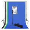 vidaXL Sada do foto&scaron;t&uacute;dia s pozad&iacute;m a softbox osvetlen&iacute;m