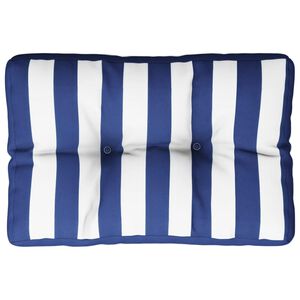 vidaXL Podu&scaron;ka na paletov&uacute; pohovku modro-biele pruhy 50x40x12 cm l&aacute;tka