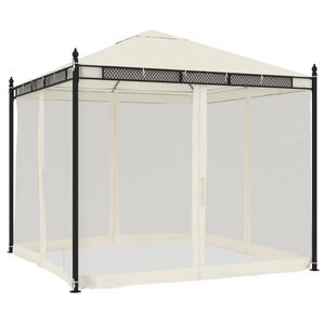 vidaXL Alt&aacute;nok so sieťovinov&yacute;mi stenami, kr&eacute;mov&yacute; 2,93x2,93 m, oceľ