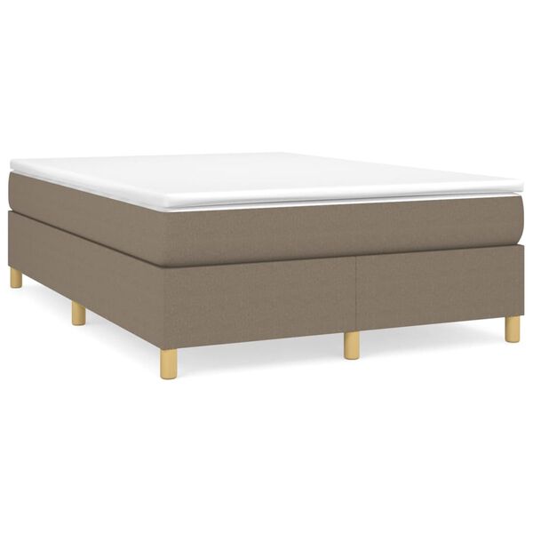 vidaXL Boxspring posteľ s matracom sivohned&yacute; 140x190 cm l&aacute;tka