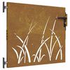 vidaXL Z&aacute;hradn&aacute; br&aacute;na 85x75 cm, oceľ Corten, dizajn s tr&aacute;vou