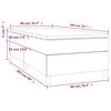 vidaXL Posteľný rám boxspring s matracom modrý 90x200 cm látka