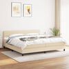 vidaXL Boxspring posteľ s matracom kr&eacute;mov&aacute; 200x200 cm l&aacute;tka
