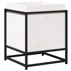 vidaXL Z&aacute;hradn&yacute; kvetin&aacute;č biely 40x40x50 cm borovicov&yacute; mas&iacute;v