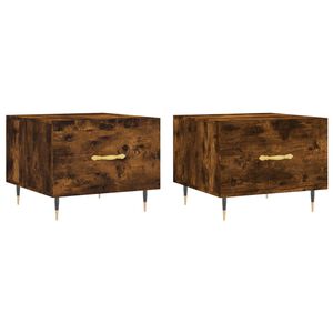 vidaXL Konferenčn&eacute; stol&iacute;ky 2 ks dymov&yacute; dub 50x50x40cm kompozitn&eacute; drevo