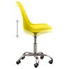 vidaXL Otočn&eacute; jed&aacute;lensk&eacute; stoličky 4 ks, žlt&eacute;, umel&aacute; koža