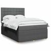 vidaXL Boxspring posteľ s matracom tmavosiv&aacute; 140x200 cm l&aacute;tka