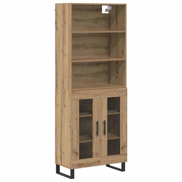 vidaXL Highboard Remeseln&yacute; dub 69,5 x 34 x 180 cm Kompozitn&eacute; drevo