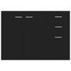 vidaXL Komoda, čierna 105x30x75 cm, kompozitné drevo