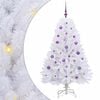 vidaXL Umel&yacute; Skl&aacute;pac&iacute; Vianočn&yacute; Stromček Biela 150 cm PVC a oceľ