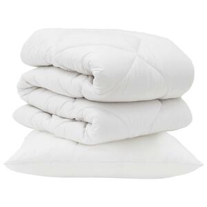 vidaXL Papl&oacute;n s vank&uacute;&scaron;om 2 pcs Biela Mikrovl&aacute;kno