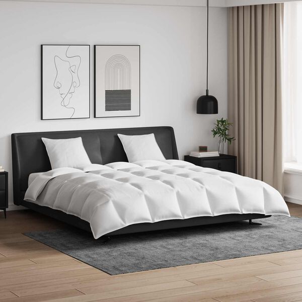 vidaXL Sada prikrývok s vankúšom 3 pcs Biela Husacia perie