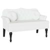vidaXL Chesterfield lavica Biela 120,5 x 65 x 75 cm Umel&aacute; koža