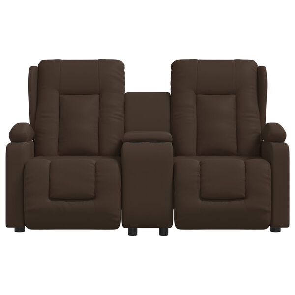 vidaXL 2-miestne skl&aacute;pacie mas&aacute;žne kreslo+držiaky na poh&aacute;re, hned&eacute;