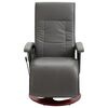 vidaXL Masážne kreslo, sivé, umelá koža