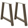 vidaXL Nohy k jed&aacute;lensk&eacute;mu stolu v tvare A, 2 ks, 100 x (72-73) cm, oceľ