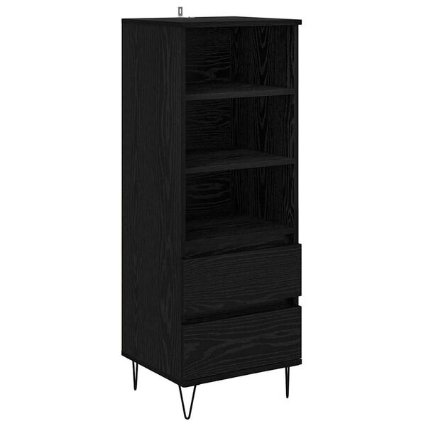 vidaXL Highboard Čierny dub 40 x 36 x 110 cm Kompozitn&eacute; drevo