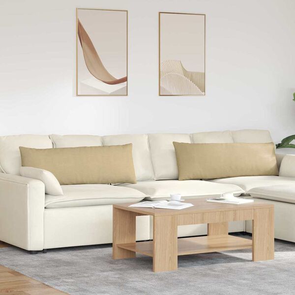 vidaXL Vankúše na pohovku 2 pcs Šedá zelená 120 x 40 cm