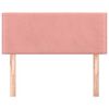 vidaXL Čelo postele ružové 80x5x78/88 cm zamat