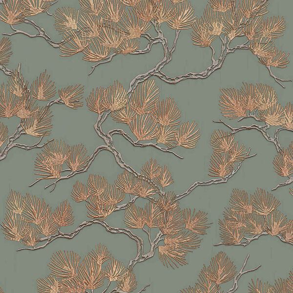 DUTCH WALLCOVERINGS Tapeta borovica zelen&aacute;