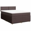 vidaXL Boxspring posteľ s matracom tmavohned&aacute; 140x190 cm l&aacute;tka