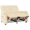 vidaXL 2-miestne sklápacie masážne kreslo, krémové, umelá koža