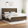 vidaXL Boxspring posteľ s matracom tmavohned&aacute; 200x200 cm l&aacute;tka