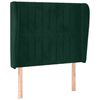 vidaXL Čelo postele so z&aacute;hybmi tmavozelen&yacute; 93 x 23 x 118/128 cm zamat